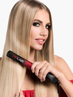 ✨NEW! Luxe CHI LAVA Ceramic Hairstyling Iron 1" Smooth Even Styling Straightener